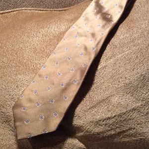 TIEFN1- Mustard Gold Adorned w Light Blue Flowers